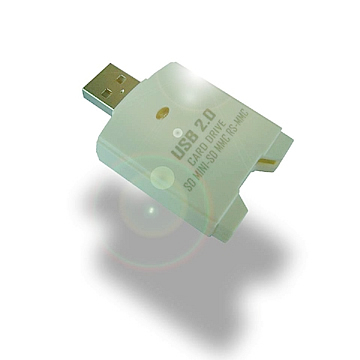  USB 2.0  SD 2.0/MINI-SD/MMC  Plus/RS-MMC  Mobile  Card  Drive